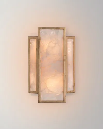 John-richard Collection Calcite 2-light Wall Sconce In Gold