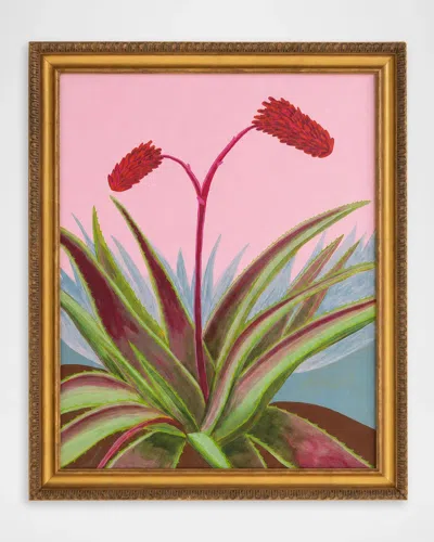 John-richard Collection Candelabra Aloe Framed Giclee By Michael Pfleghaar In Multi