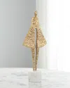 John-richard Collection Candid Silhouette Sculpture On Marble, 24" Tall In Gold
