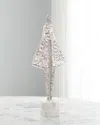 John-richard Collection Candid Silhouette Sculpture On Marble, 24" Tall In Silver