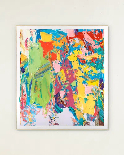 John-richard Collection Cascading Colors Original Painting By Lm Zhou In Multi