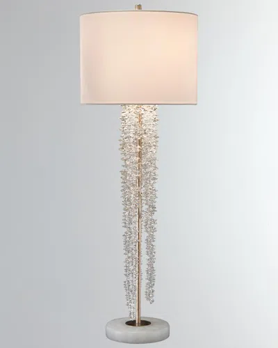 John-richard Collection Cascading Crystal Waterfall Table Lamp In Gold