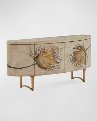 John-richard Collection Chardon 2-door Cabinet In Beige, Gold