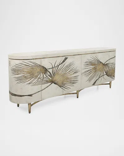 John-richard Collection Chardon Six-door Credenza In Beige, Gold