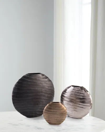 John-richard Collection Chiseled Vases, Set Of 3 In Multi