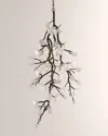 John-richard Collection Churippu Magnolia & Tulip 36" Vertical 21-light Chandelier In Bronze
