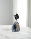 John-richard Collection Cloaked Figure Sculpture On Kyanite I In Black