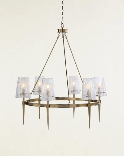 John-richard Collection Coffee Bronze Torch 6-light Chandelier, 39" Round