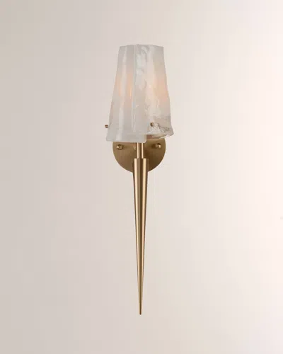 John-richard Collection Coffee Bronze Torch Sconce In Gold