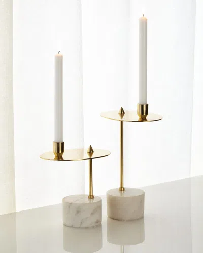 John-richard Collection Counter Balanced Candleholders, Set Of 2 In Gold