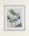 John-richard Collection Crane Framed Giclee On Fabric By Annie Moran In Multi