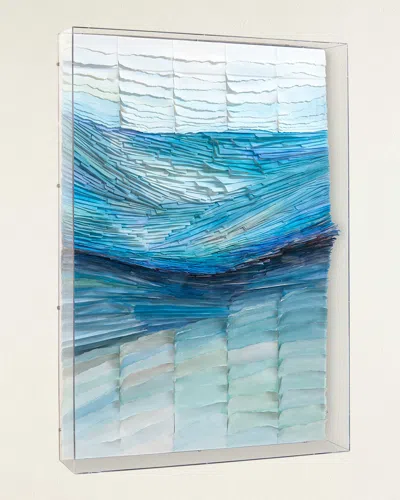 John-richard Collection Crashing Waves Original Wall Art By Tony Fey In Blue