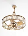 John-richard Collection Crystal 8-light Pendant With Fan In Gold