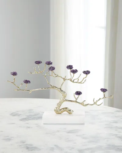 John-richard Collection Crystal Canopy Sculpture On Marble Base In Gold