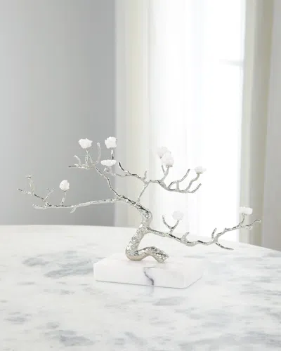 John-richard Collection Crystal Canopy Sculpture On Marble Base In Silver