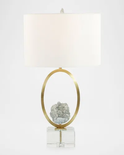 John-richard Collection Crystal Geode 28" Table Lamp In Gold