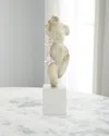 John-richard Collection Crystal Maiden Sculpture On Marble Base In White