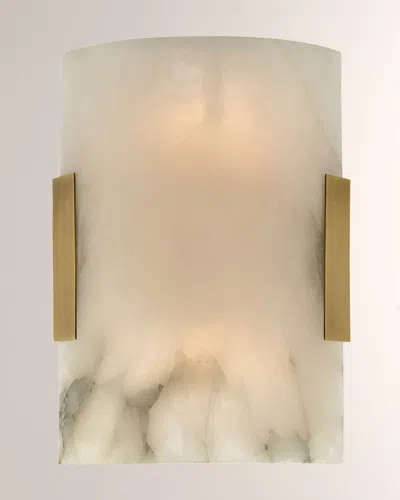 John-richard Collection Curved Alabaster Wall Sconce In Neutral