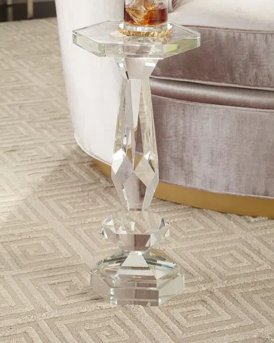 John-richard Collection Cut Crystal Martini Table In Transparent