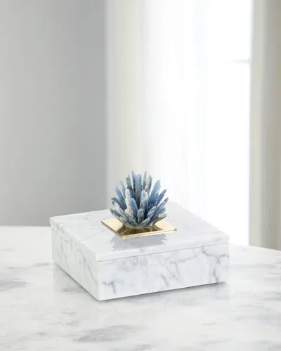 John-richard Collection Cyanite Starburst And Marble Box