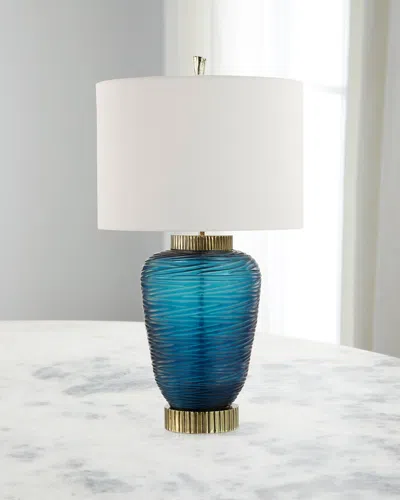 John-richard Collection Cyclone 30" Table Lamp In Blue