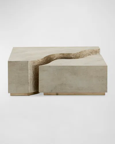 John-richard Collection Denali 2-piece Cocktail Table In Silver Gray