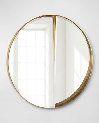 John-richard Collection Deviare 60" Round Wall Mirror In Gold