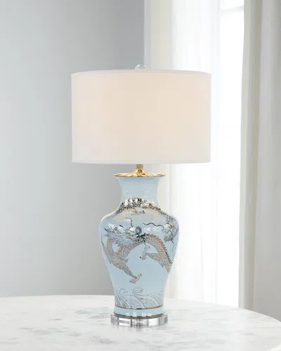 John-richard Collection Dueling Dragons 32" Table Lamp
