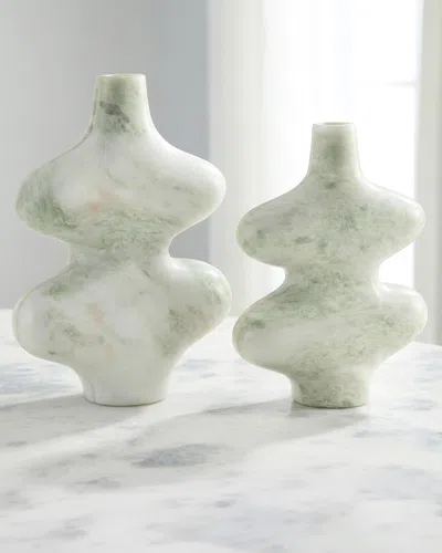 John-richard Collection Echoed Marble Vases, Set Of 2