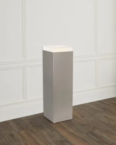 John-richard Collection Edda Pedestal Iii In Nickel