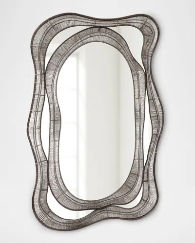 John-richard Collection Enclave 70" Wall Mirror, Large In Silver