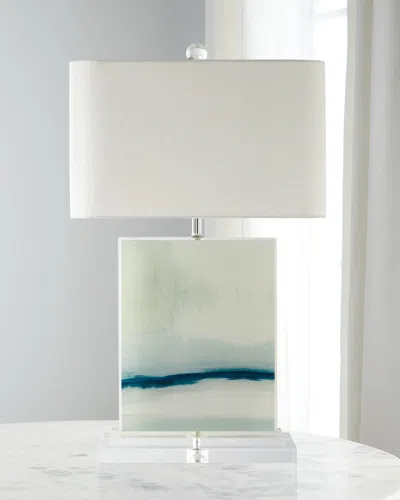 John-richard Collection Enigma Printed Canvas Table Lamp In Multi