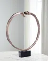 John-richard Collection Eternity Hands Sculpture In Silver