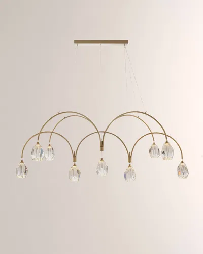 John-richard Collection Faceted Cut Crystal 9-light Chandelier In Gold