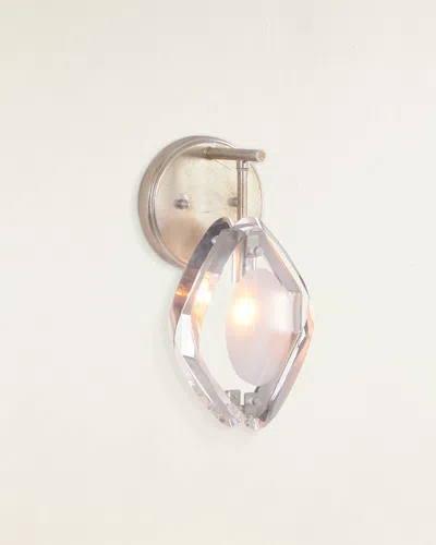 John-richard Collection Faceted Glass Single-light Wall Sconce In Gold