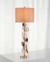 John-richard Collection Falling Agate Buffet Lamp In Gold