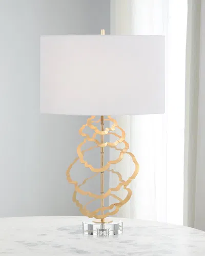 John-richard Collection Floating Discs Table Lamp In Gold