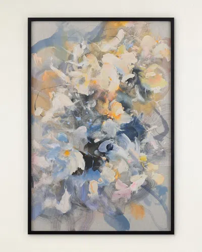 John-richard Collection Floral Palette I Original Painting By Teng Fei In Blue