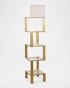 John-richard Collection Foundation Etagere 87" Floor Lamp In Brass