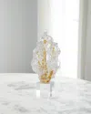 John-richard Collection Frozen Flame Sculpture On Crystal Base, Small In Clear
