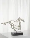 John-richard Collection Galloping Stallion Sculpture In Silver