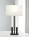 John-richard Collection Gemini 3-way Table Lamp, 32" In Bronze