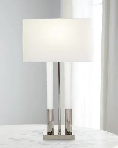 John-richard Collection Gemini 3-way Table Lamp, 32" In White