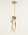 John-richard Collection Genesis Single-light Antique Brass Pendant In Gold