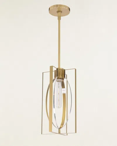 John-richard Collection Genesis Single-light Antique Brass Pendant In Gold