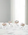 John-richard Collection Geode Napkin Rings, Set Of 4 In White And Gold