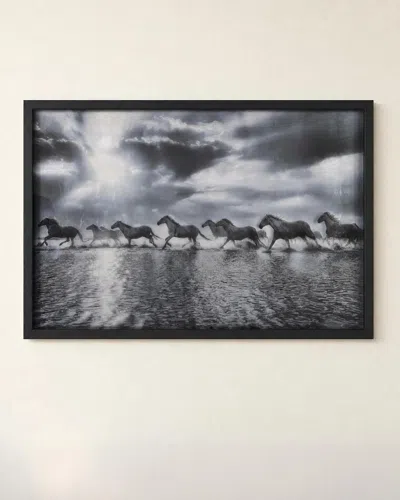 John-richard Collection Ghost Ships Framed Photo Print By Rodney Bursiel In Gray