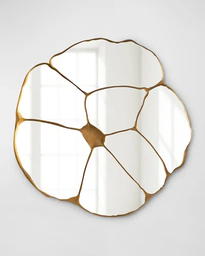 John-richard Collection Gilded Shards 58" Wall Mirror In Gold