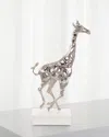 John-richard Collection Giraffe In Motion I Sculpture In Silver