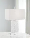 John-richard Collection Glass And Acrylic Formed Table Lamp In Metallic